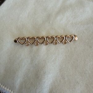 Rare Retired Vtg James Avery 14K Yellow Gold Open Heart Brooch Pin
